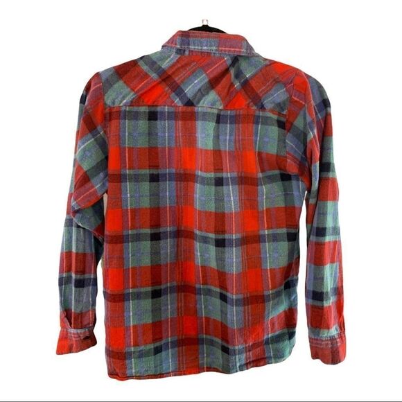 Kid’s French Toast Plaid Flannel Red Blue Green Size 16 - Picture 2 of 3